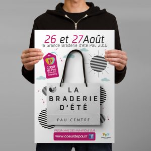 Braderie Pau - Ville de Pau - Communication Graphisme infographiste